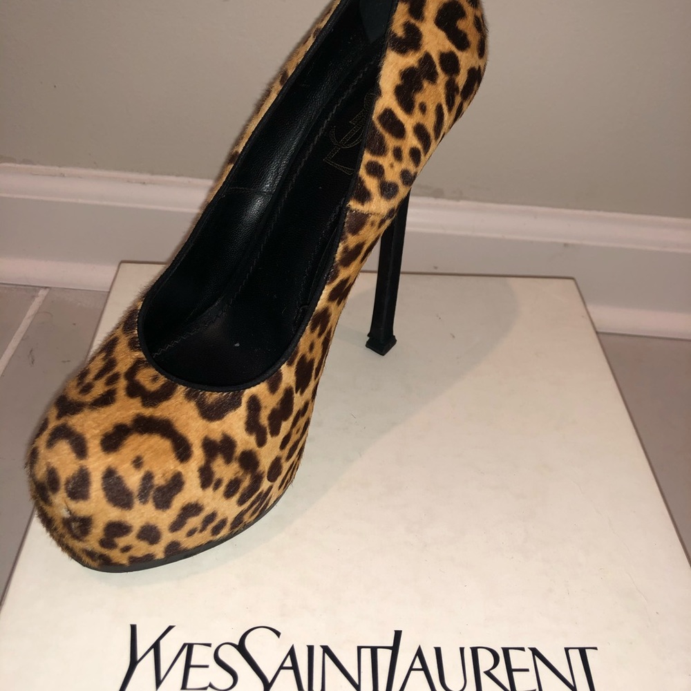 YSL Cheetah Print Heels